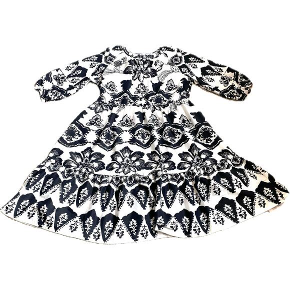 NEW CHICO’S Puff Sleeve Tiered Maxi Dress SZ 16 Pockets Poplin Floral Boho Beach - Picture 6 of 11